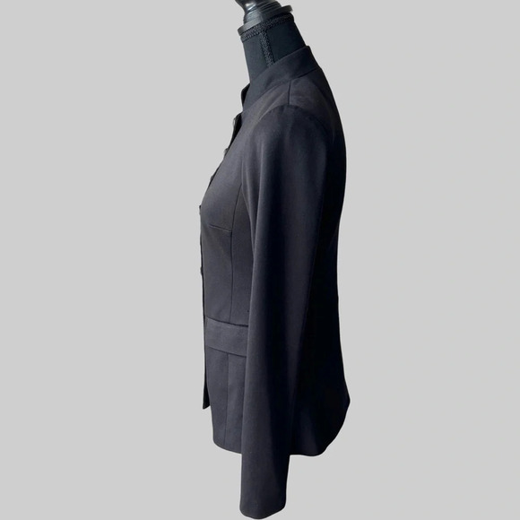 Tobias Black Military Style Button Down  Fitted Blazer - Picture 2 of 16